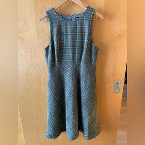 Banana Republic Plaid Wool blend sleevless dress